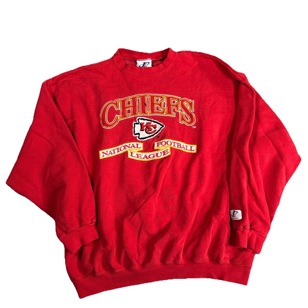 Vintage Kansas City Chiefs Sweatshirt Crewneck Size XL Logo Athletic 90s Red KC